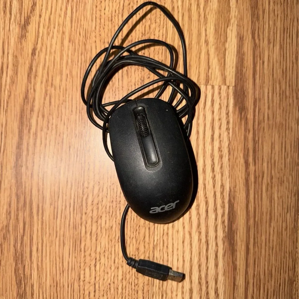 Acer Wired USB Keyboard Mouse 65W Laptop Charger A11-065N1A 3-Pc Bundle Untested